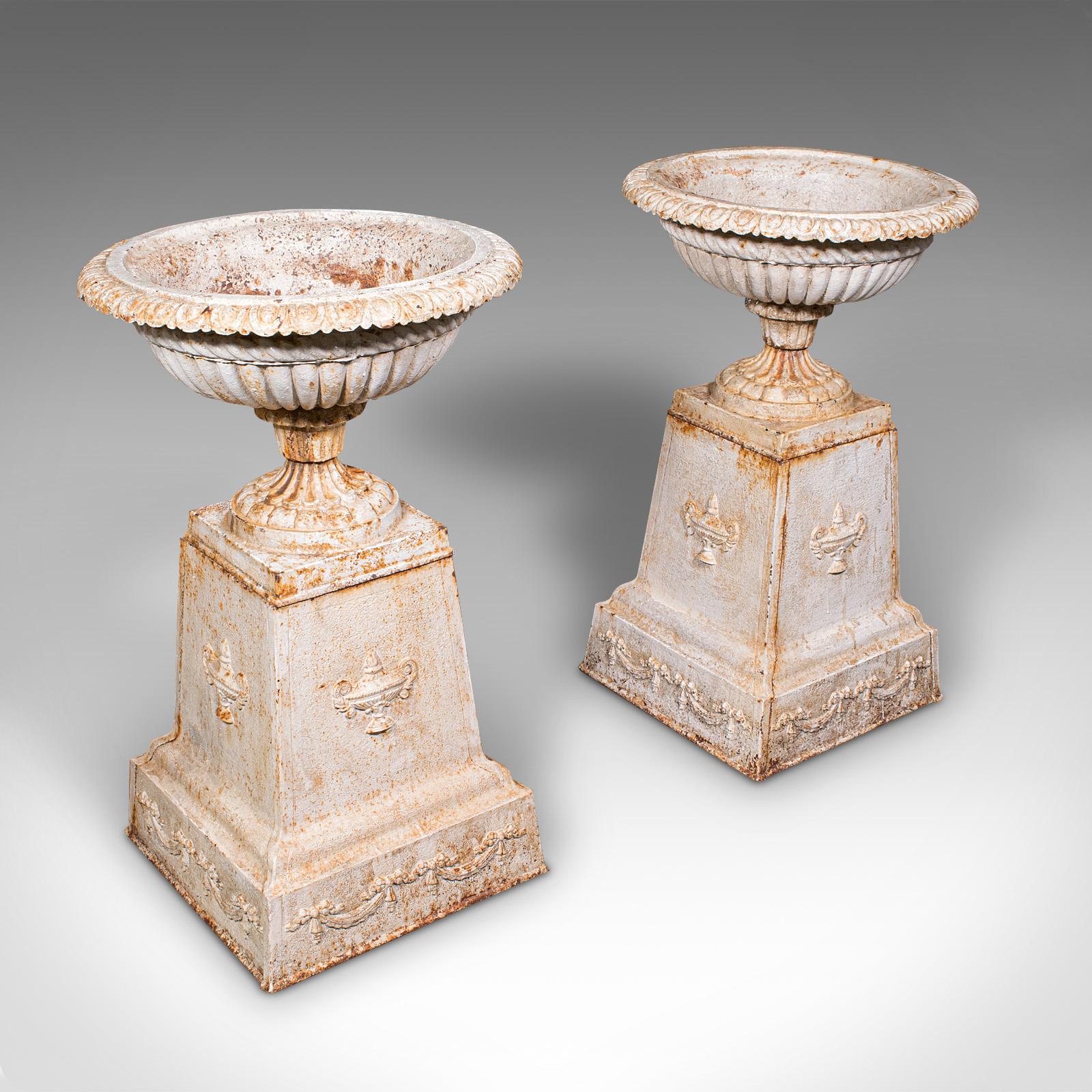 Pair of Large Antique Garden Planters, English Cast Iron, Jardiniere, Victorian (1 of 12) Pair of Large Antique Garden Planters, English Cast Iron, Jardiniere, Victorian (1 of 12)