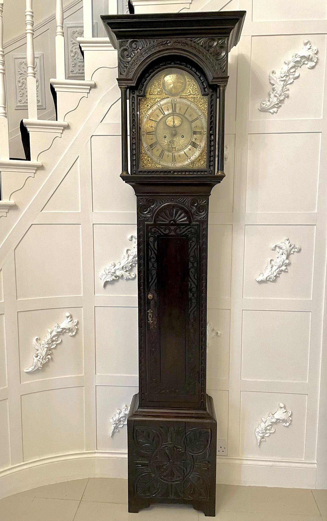 Antique George III Carved Oak Longcase Clock by Henricus Baker of Appleby (1 of 14) Antique George III Carved Oak Longcase Clock by Henricus Baker of Appleby (1 of 14)
