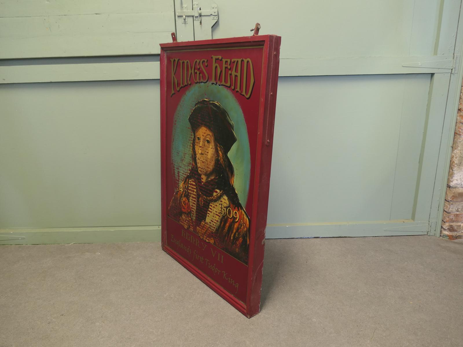 Wooden Iron Framed Hanging Pub Sign. The Kings (1 of 6) Wooden Iron Framed Hanging Pub Sign. The Kings (1 of 6)