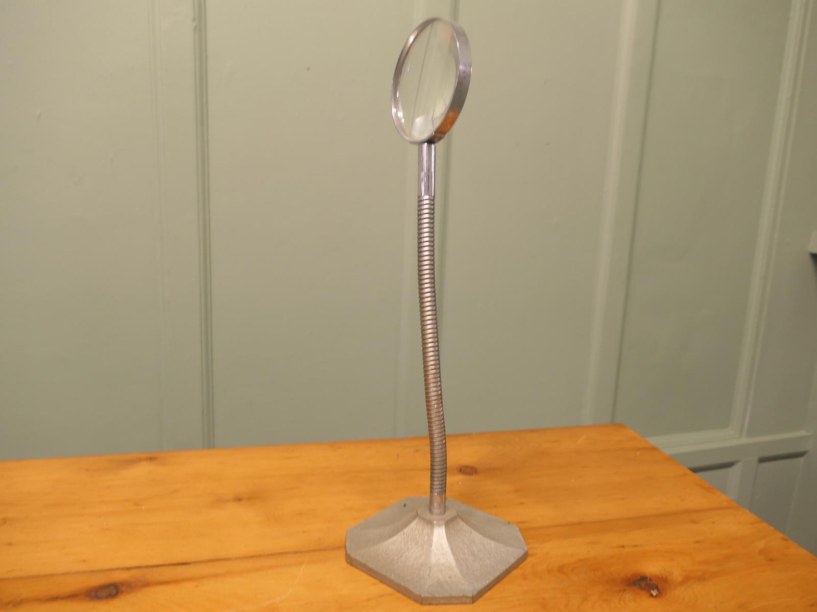 Art Deco Chrome Desk Top Magnifying Glass (1 of 4)