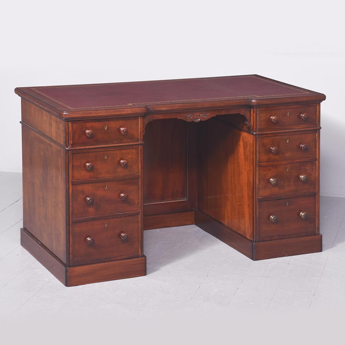 Victorian Mahogany Desk by Holland & Sons of London (1 of 9)