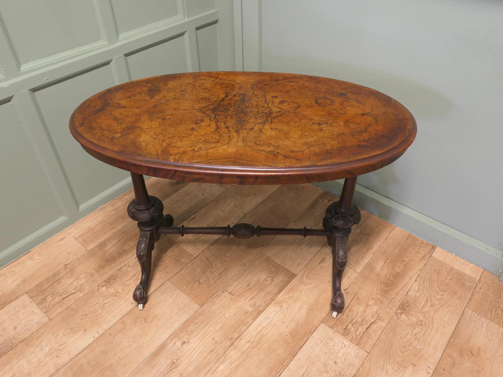 Victorian Oval Walnut Centre or Hall Table (1 of 7) Victorian Oval Walnut Centre or Hall Table (1 of 7)