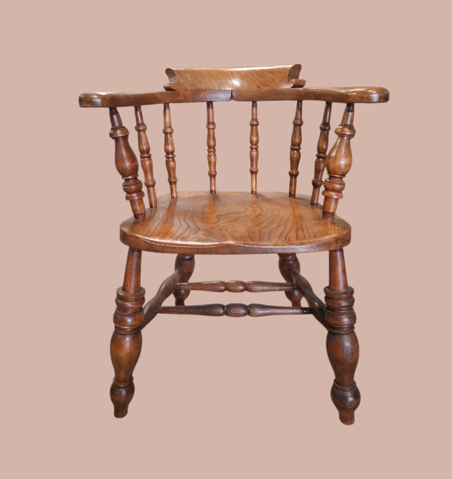 Captains / Smokers Bow Chair in Elm Wood (1 of 3)