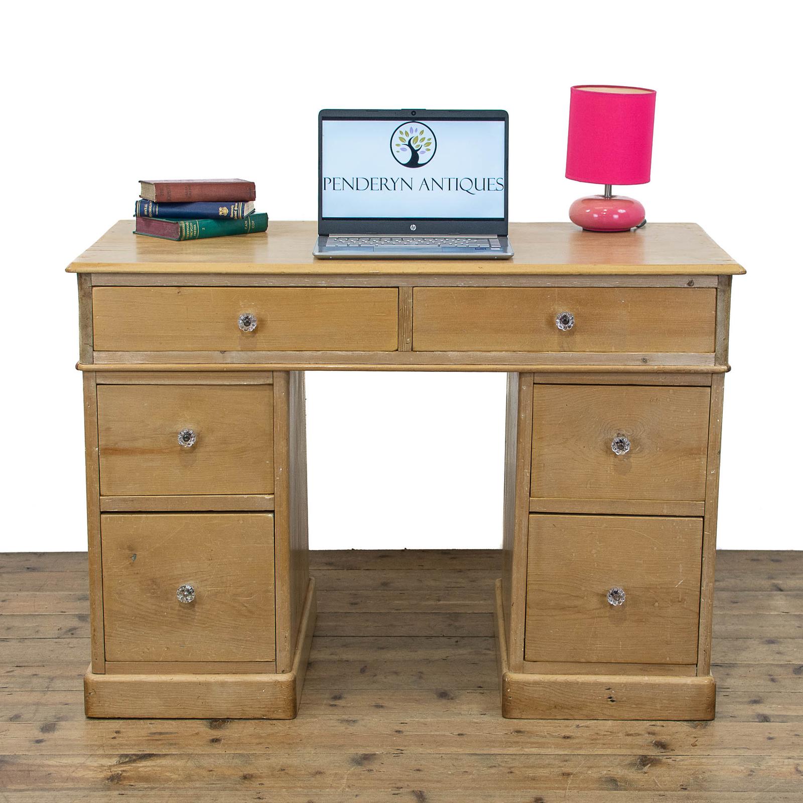 Antique Pine Kneehole Desk (1 of 15) Antique Pine Kneehole Desk (1 of 15)