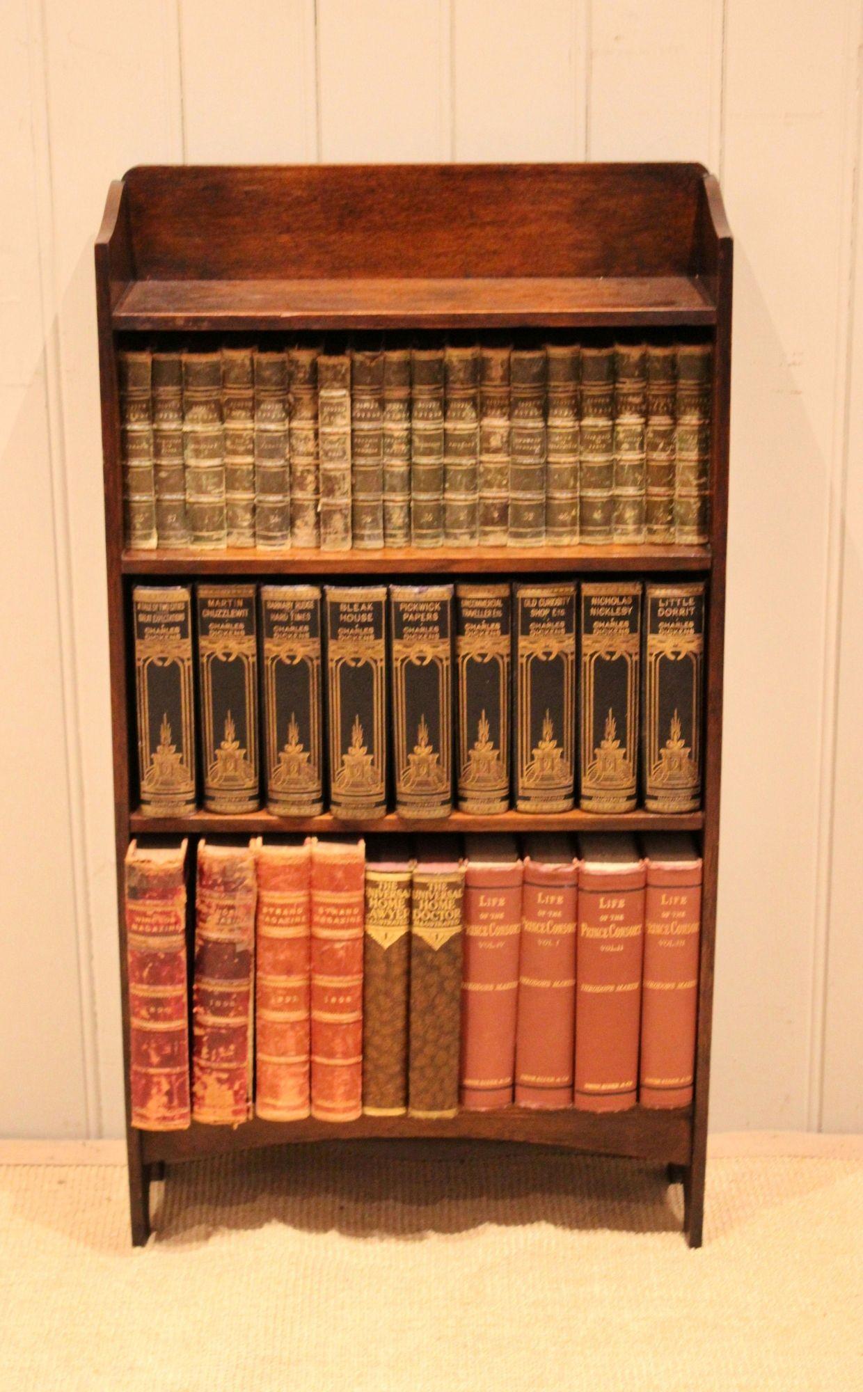 Small Solid Oak Open Bookcase (1 of 11)