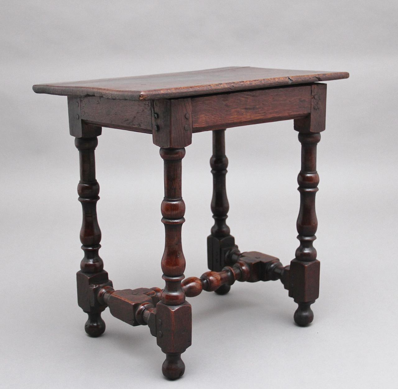 Early 18th Century Oak Stool (1 of 6)