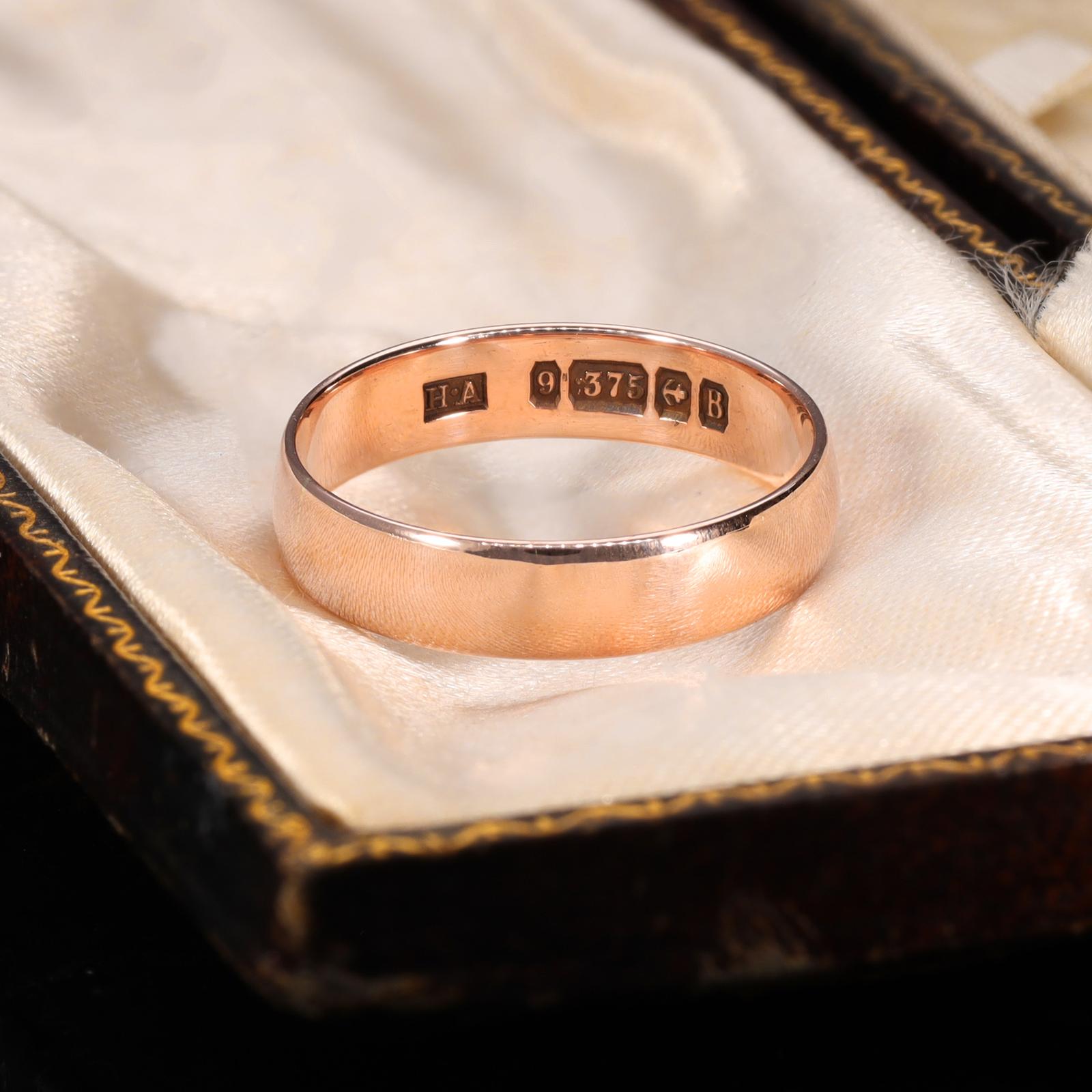The Antique 1926 9ct Rose Gold Wedding Ring (1 of 1)