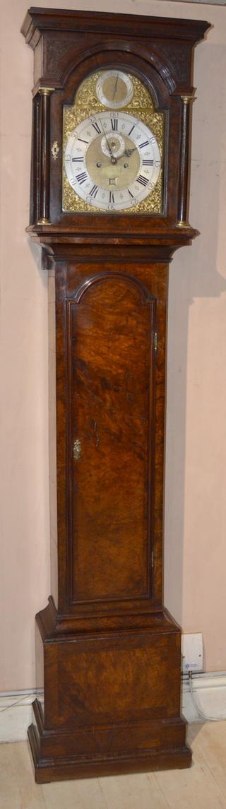James Bush London Georgian Walnut Longcase Clock (1 of 9)