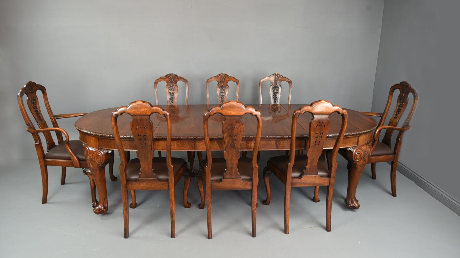 Antique Walnut Dining Suite by S Hille & Co London (1 of 1) Antique Walnut Dining Suite by S Hille & Co London (1 of 1)