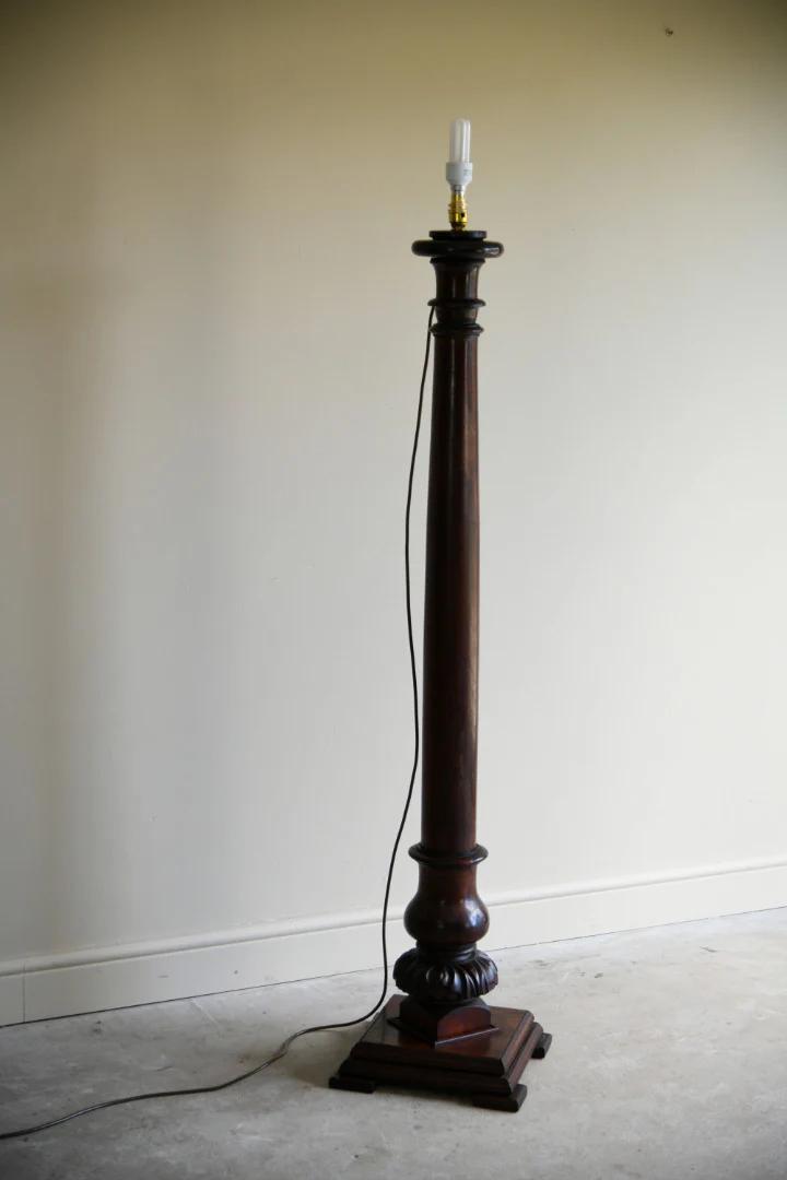 Antique Turned Mahogany Standard Lamp (1 of 8) Antique Turned Mahogany Standard Lamp (1 of 8)