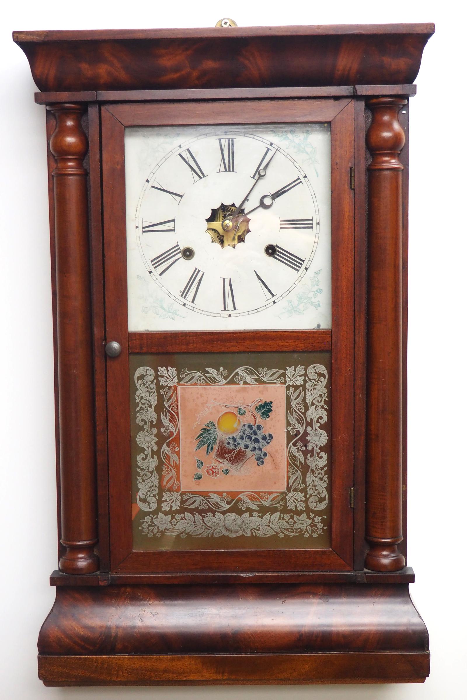 Antique American Ogee Wall Clock Weight Driven Wall / Mantel Clock 0317 / LA335212