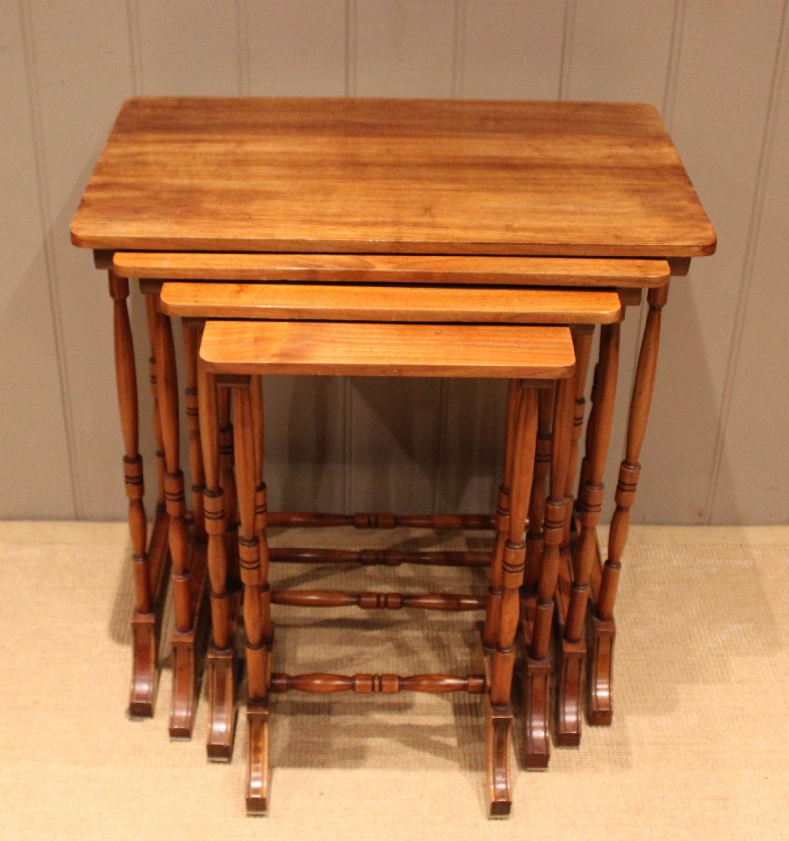 Walnut Nest of Four Tables (1 of 11)