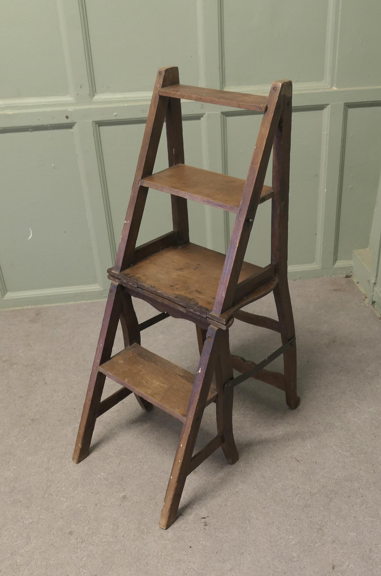 French Metamorphic Step Chair & Rustic Ladder Steps (1 of 6) French Metamorphic Step Chair & Rustic Ladder Steps (1 of 6)