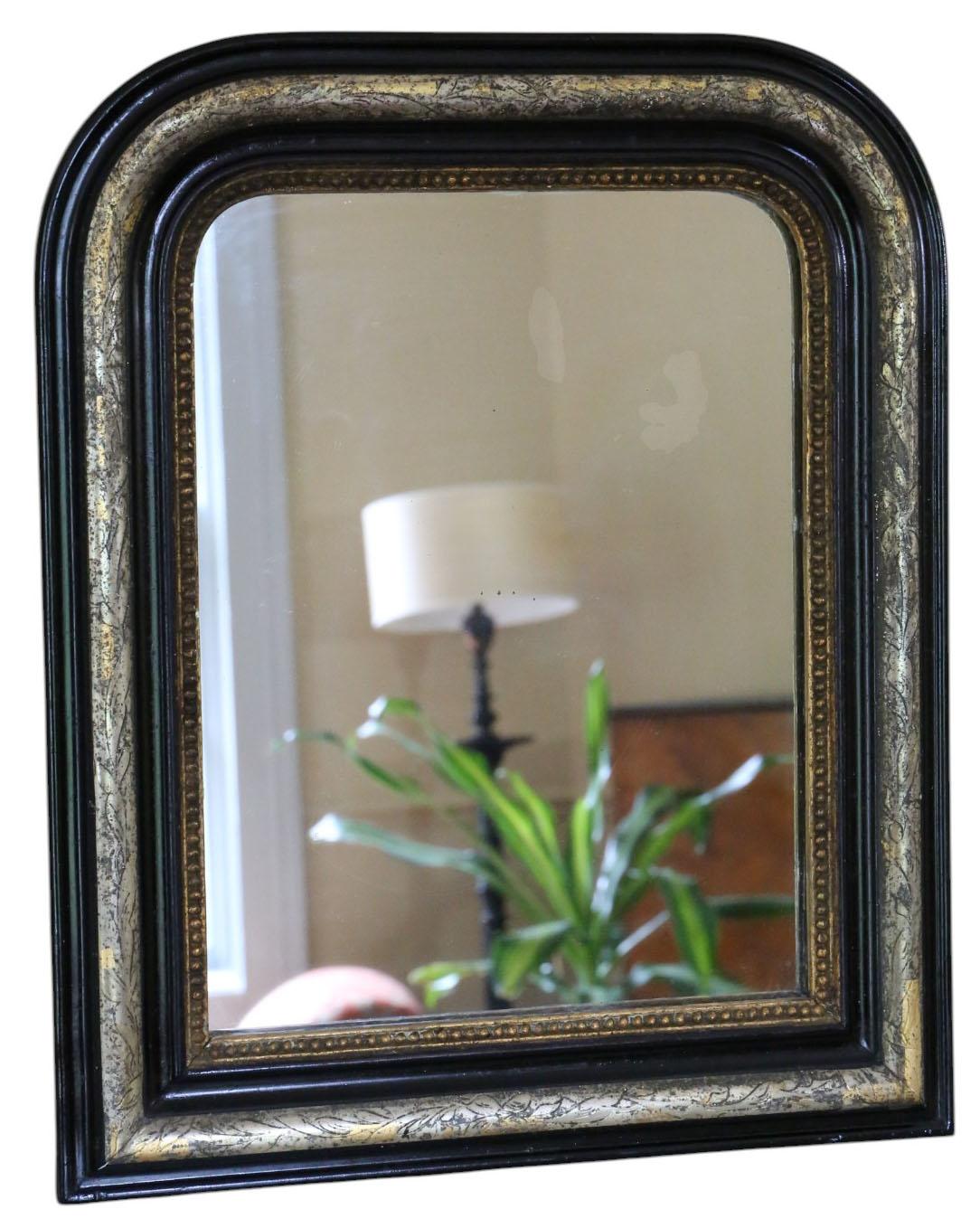 Antique 19th Century Ebonised and Gilt Overmantel Wall Mirror – Ornate Vintage Black & Gold Frame (1 of 5) Antique 19th Century Ebonised and Gilt Overmantel Wall Mirror – Ornate Vintage Black & Gold Frame (1 of 5)