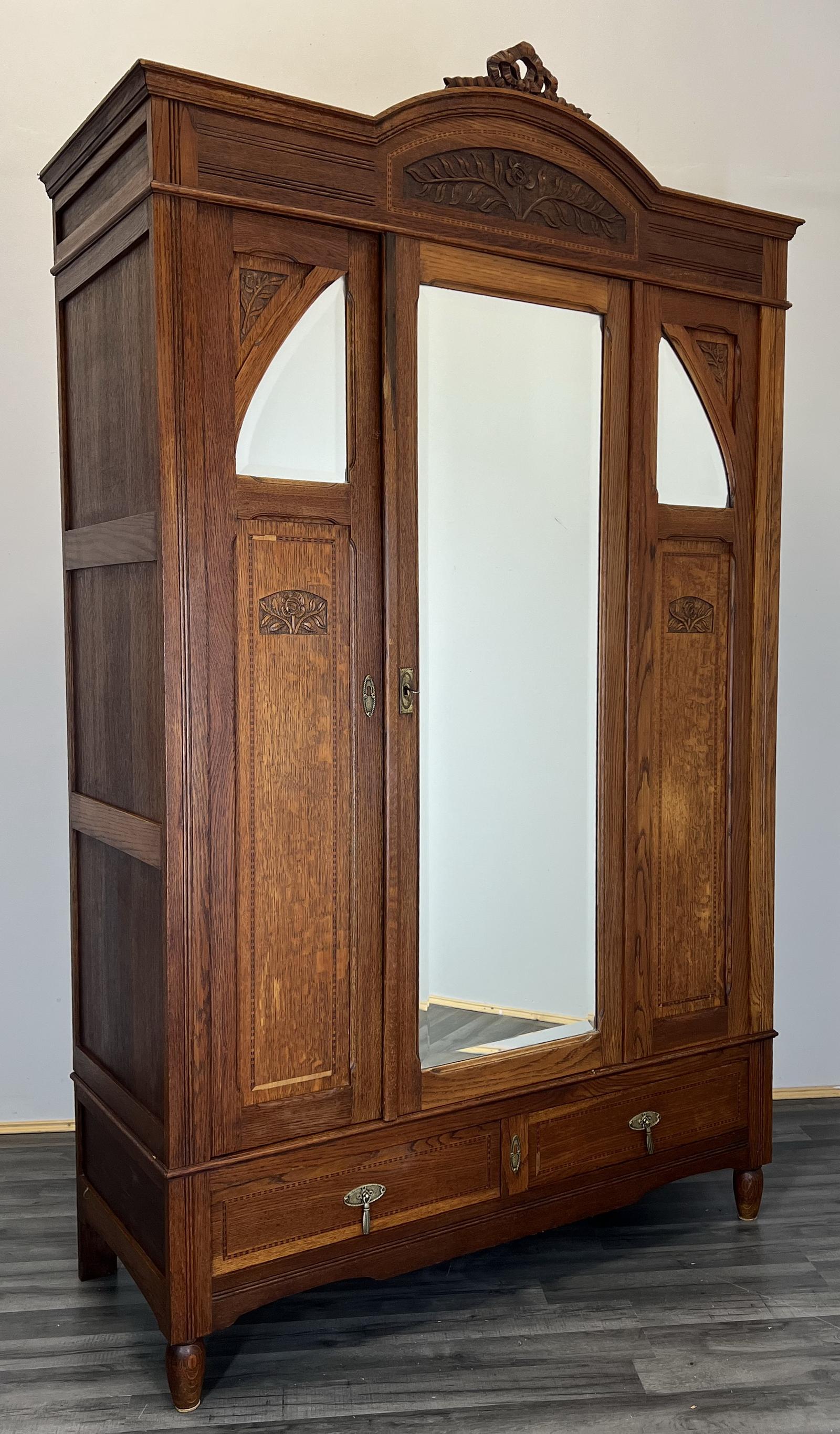 Impressive Antique French Armoire Wardrobe with Mirrors (1 of 11) Impressive Antique French Armoire Wardrobe with Mirrors (1 of 11)