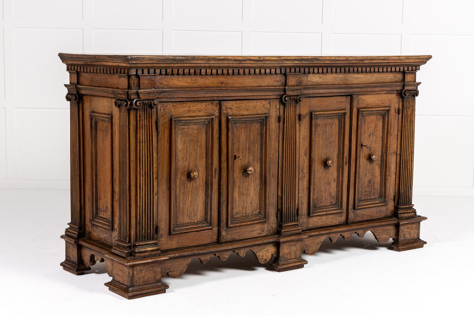 18th Century Italian Walnut Sideboard / Cabinet (1 of 13)