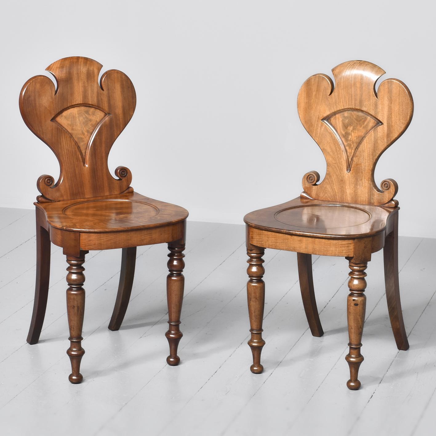 Exhibition Quality Pair of Mahogany William IV Hall Chairs (1 of 7)