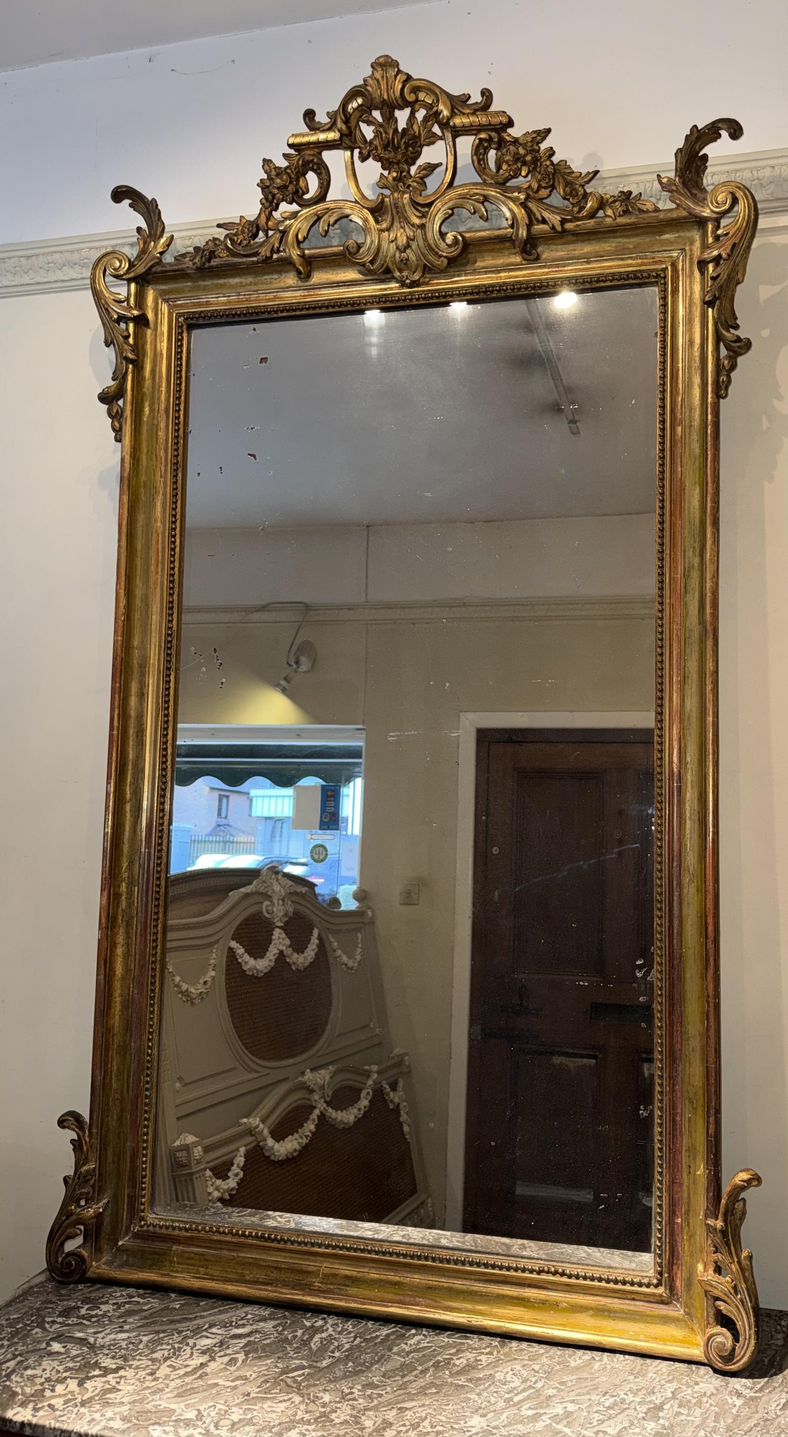 Large 19th Century Gilt Mirror (1 of 6) Large 19th Century Gilt Mirror (1 of 6)