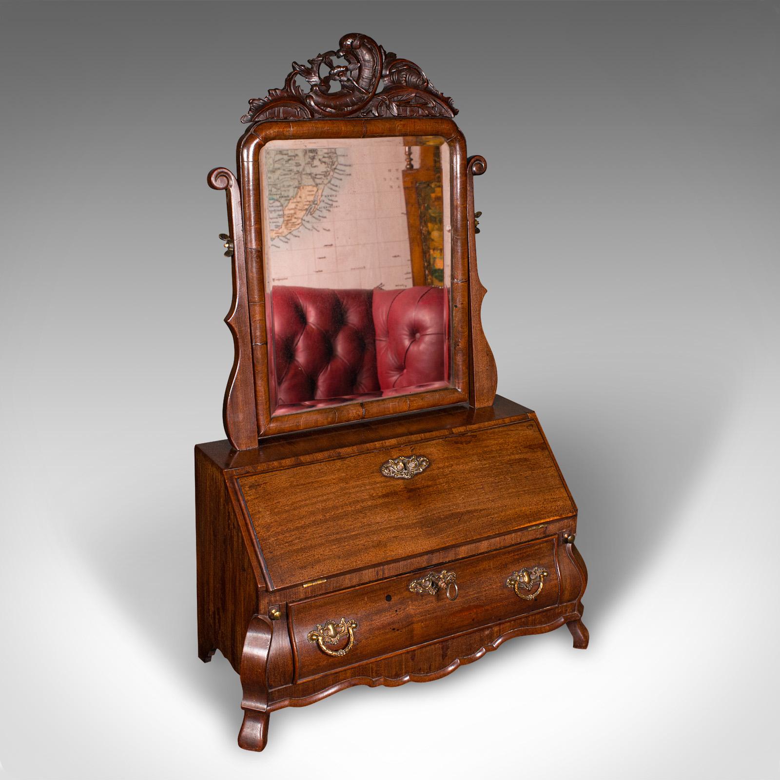 Antique Bureau Mirror, English, Dressing Table, Boudoir, Georgian, Circa 1800 (1 of 12)