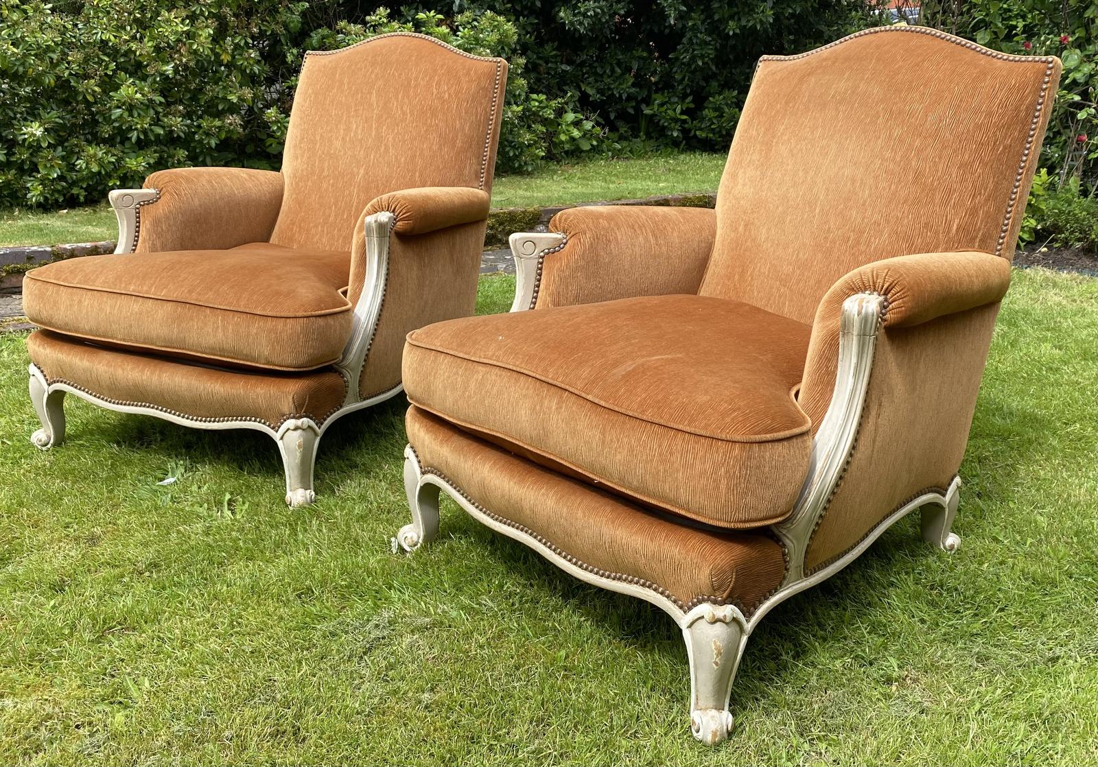Pair of Large Bergere Armchairs (1 of 6) Pair of Large Bergere Armchairs (1 of 6)