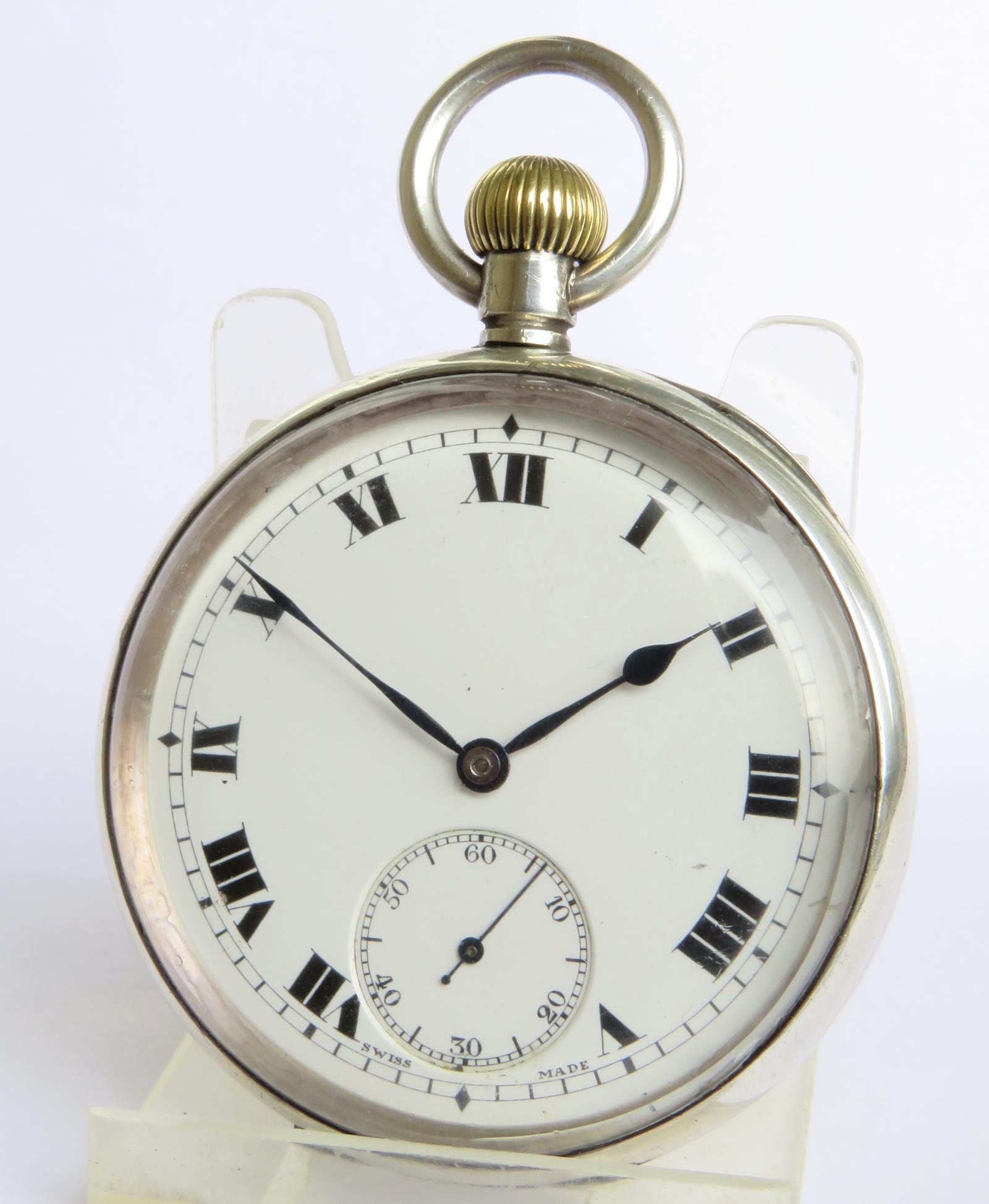 Pocket Watch: Antique Silver Cyma Pocket Watch 1917 (1 of 5)