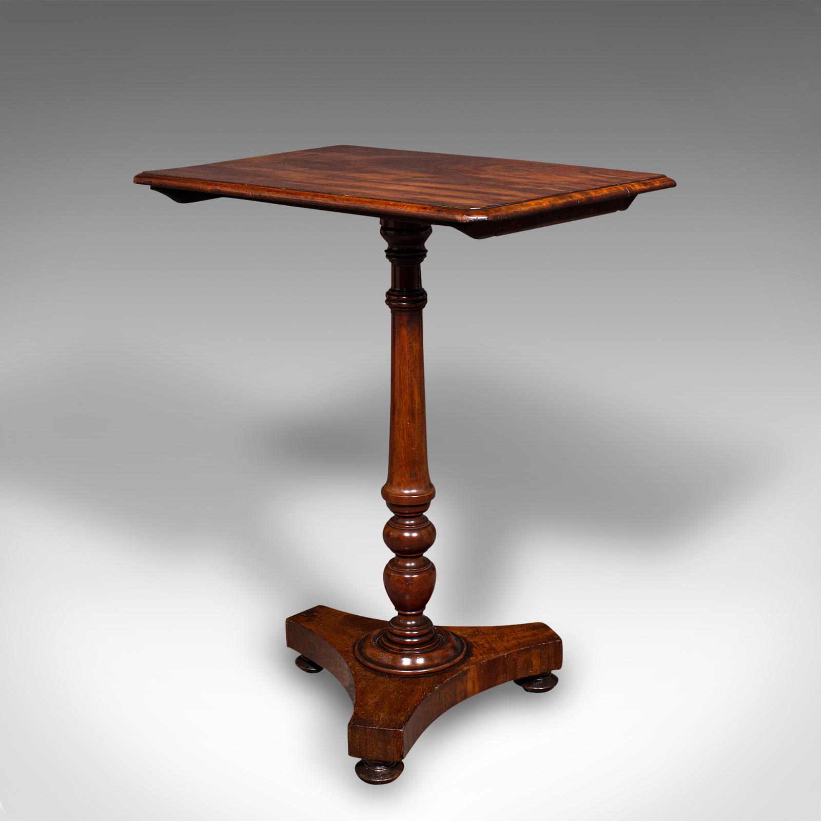 Antique Tilting Lamp Table, English, Flame, Occasional, Side, Regency c.1820 (1 of 12)