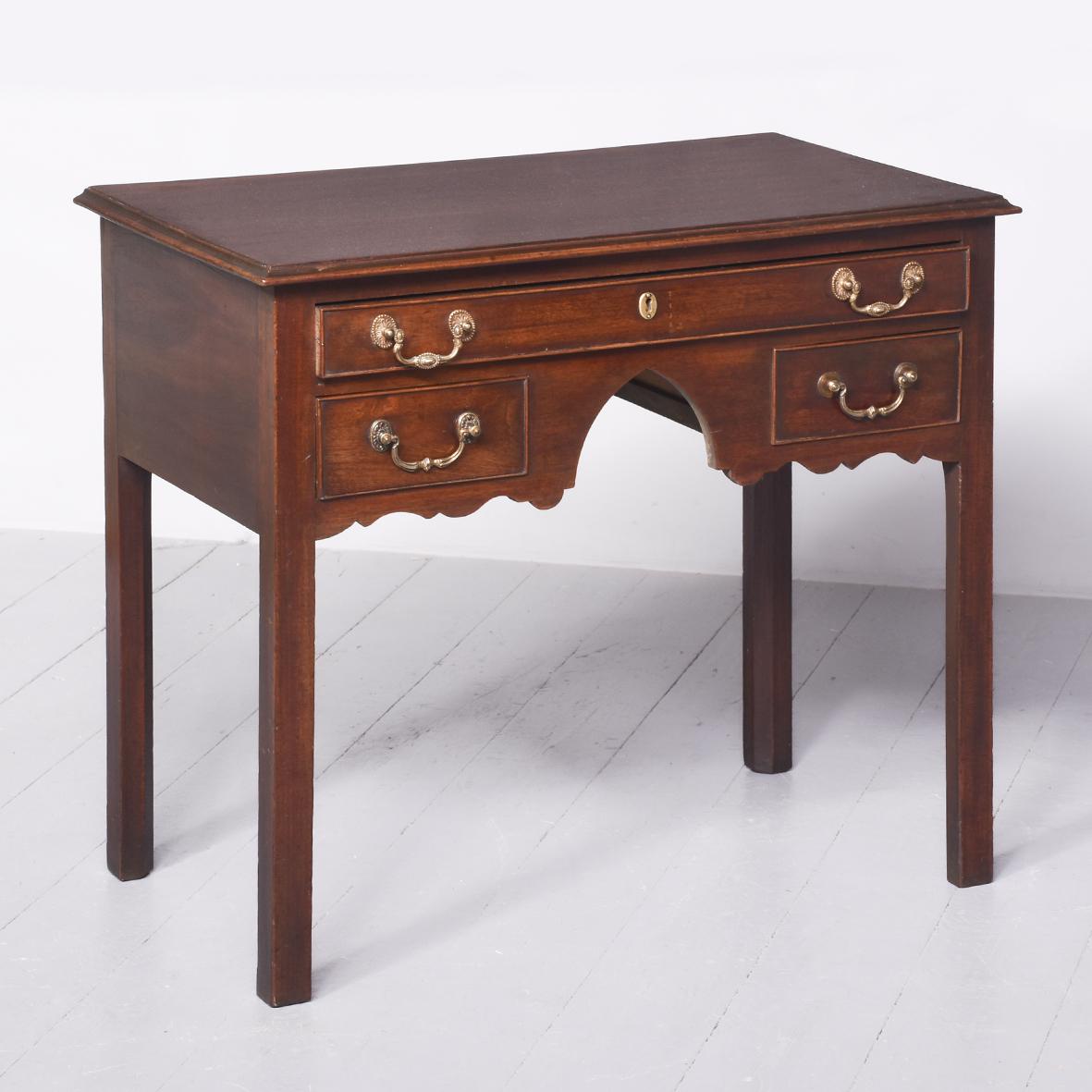 Early George III Mahogany Three-drawer Side Table (1 of 9) Early George III Mahogany Three-drawer Side Table (1 of 9)