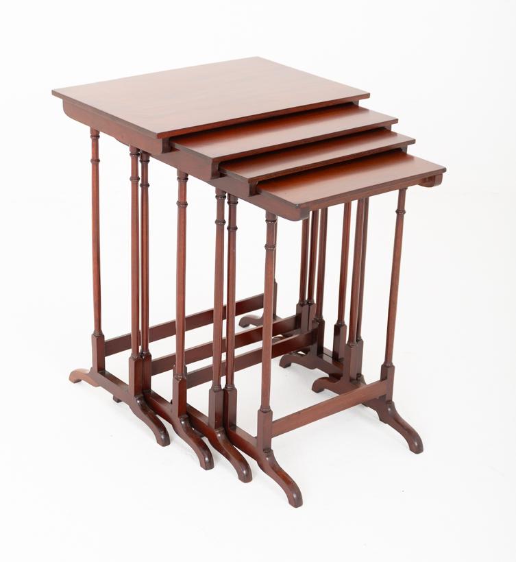 Regency Revival Mahogany Nest of Tables (1 of 9) Regency Revival Mahogany Nest of Tables (1 of 9)