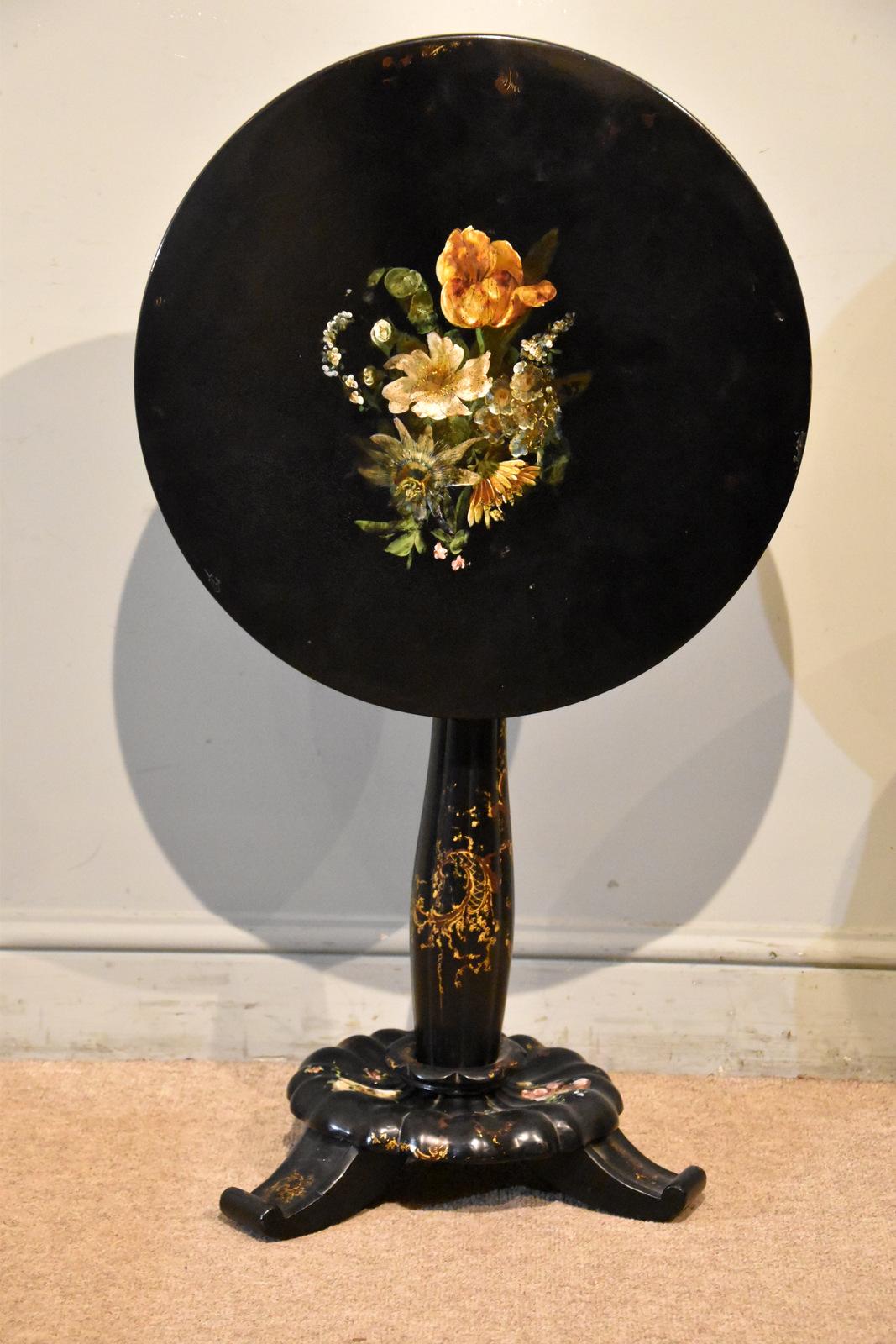 19th Century Jennens & Bettridge Painted Tripod Table (1 of 7)