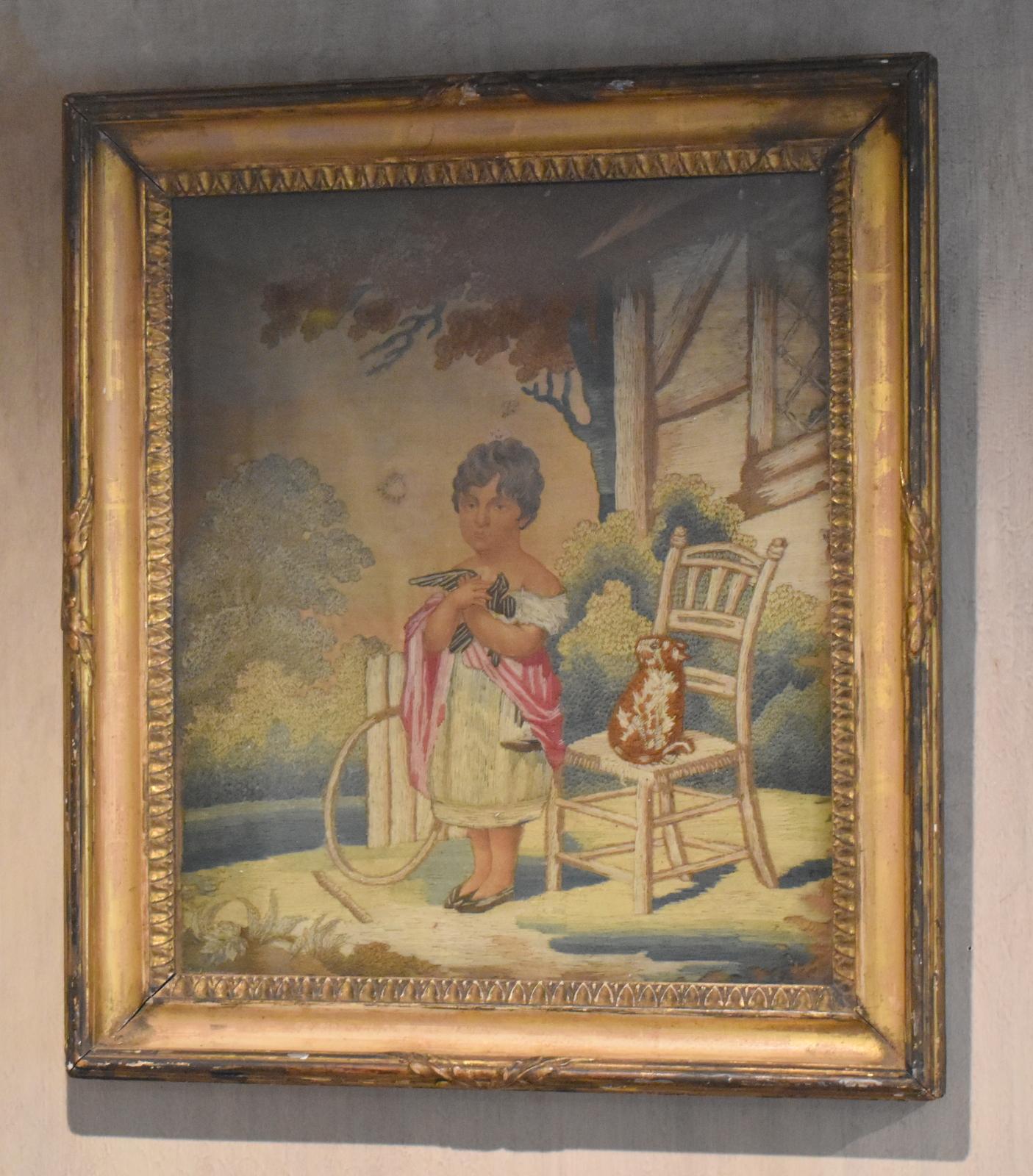 Georgian Woolwork Picture of a Child (1 of 6) Georgian Woolwork Picture of a Child (1 of 6)