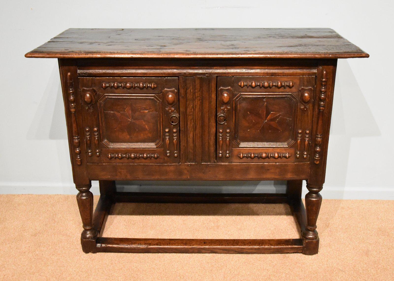 Charles II Period Oak Hatch Cupboard (1 of 6)