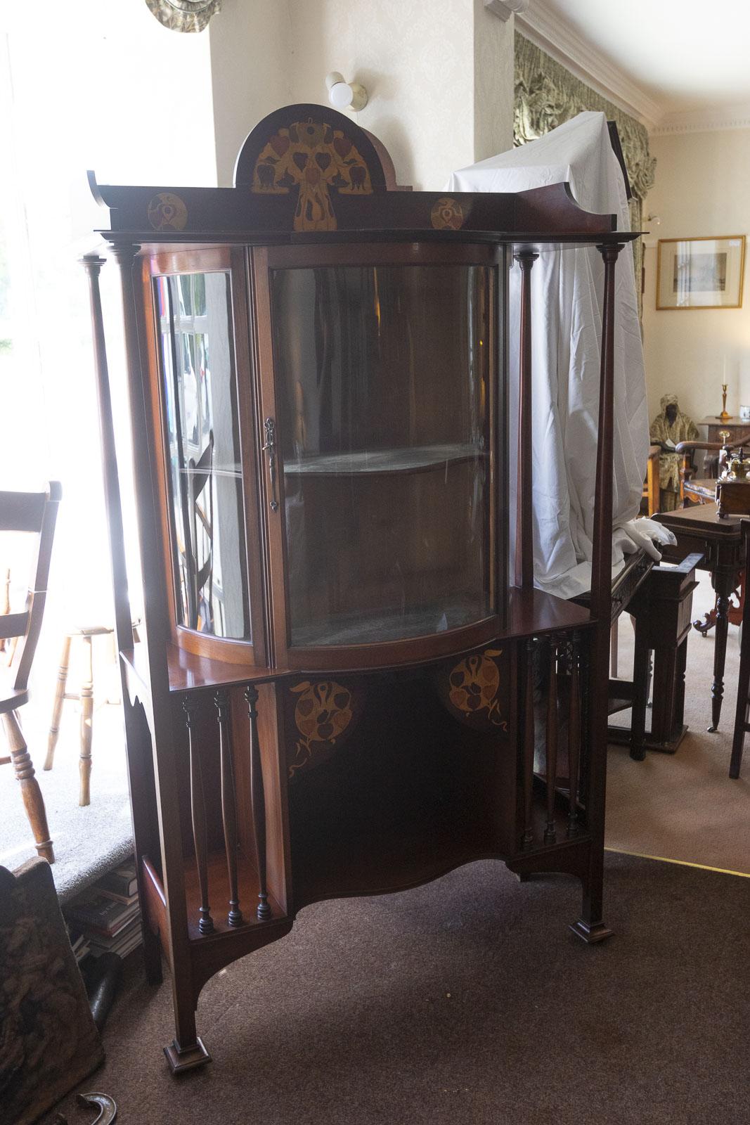 Important China Cabinet - Art Nouveau Period (1 of 8)