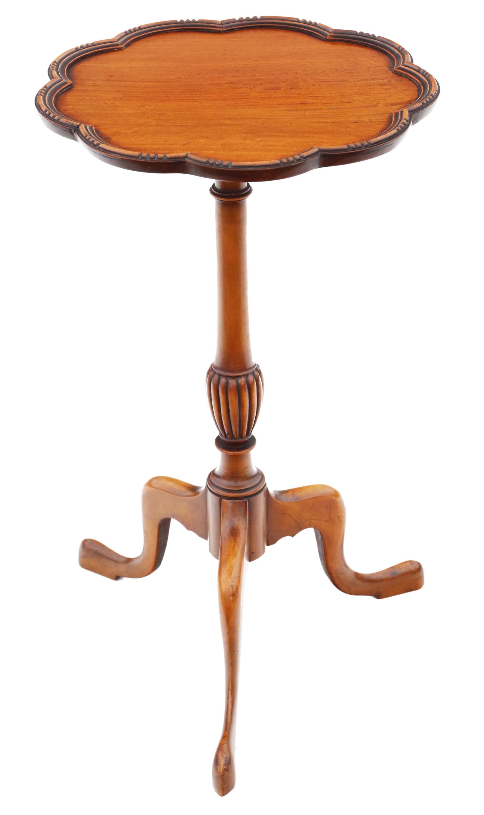 Vintage Fine Quality Georgian Revival Wine or Side Table Satin Walnut c.1950 (1 of 4)