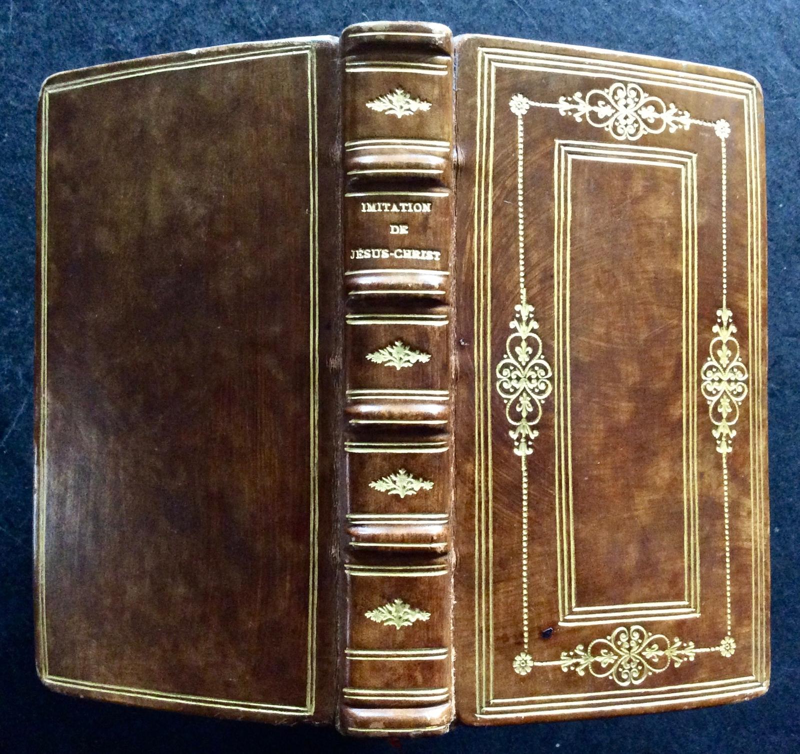 Fine Miniature French Leather Binding 1880's L'imitation De Jesus Christ (1 of 4)