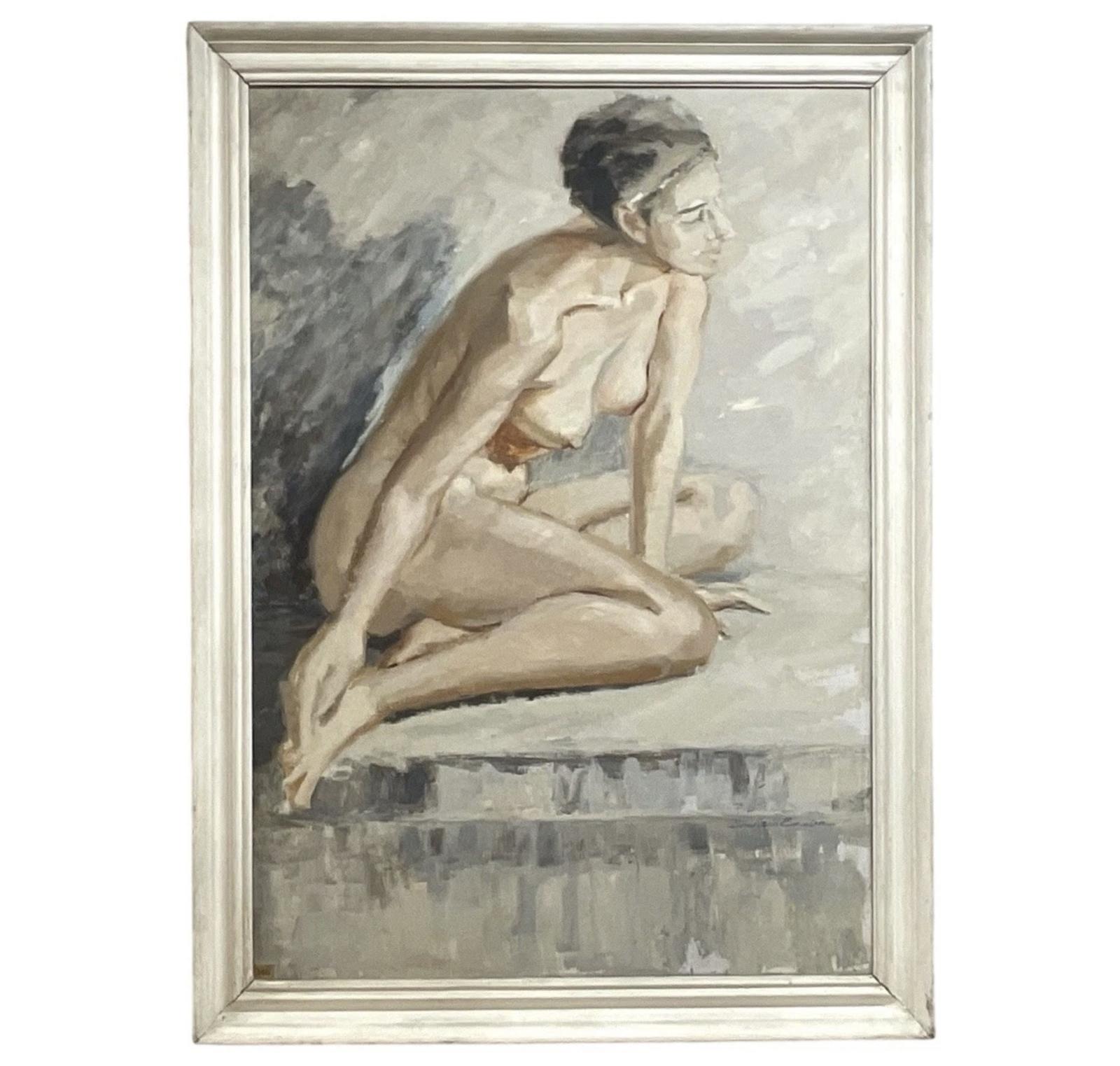 Oil On Board Portrait Painting Of A Nude Lady By Frances Stainton 1930-2025 Vintage (1 of 10) Oil On Board Portrait Painting Of A Nude Lady By Frances Stainton 1930-2025 Vintage (1 of 10)