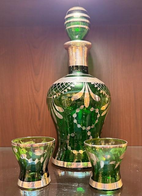Vintage Venetian Decanter and Two Glasses (1 of 5)