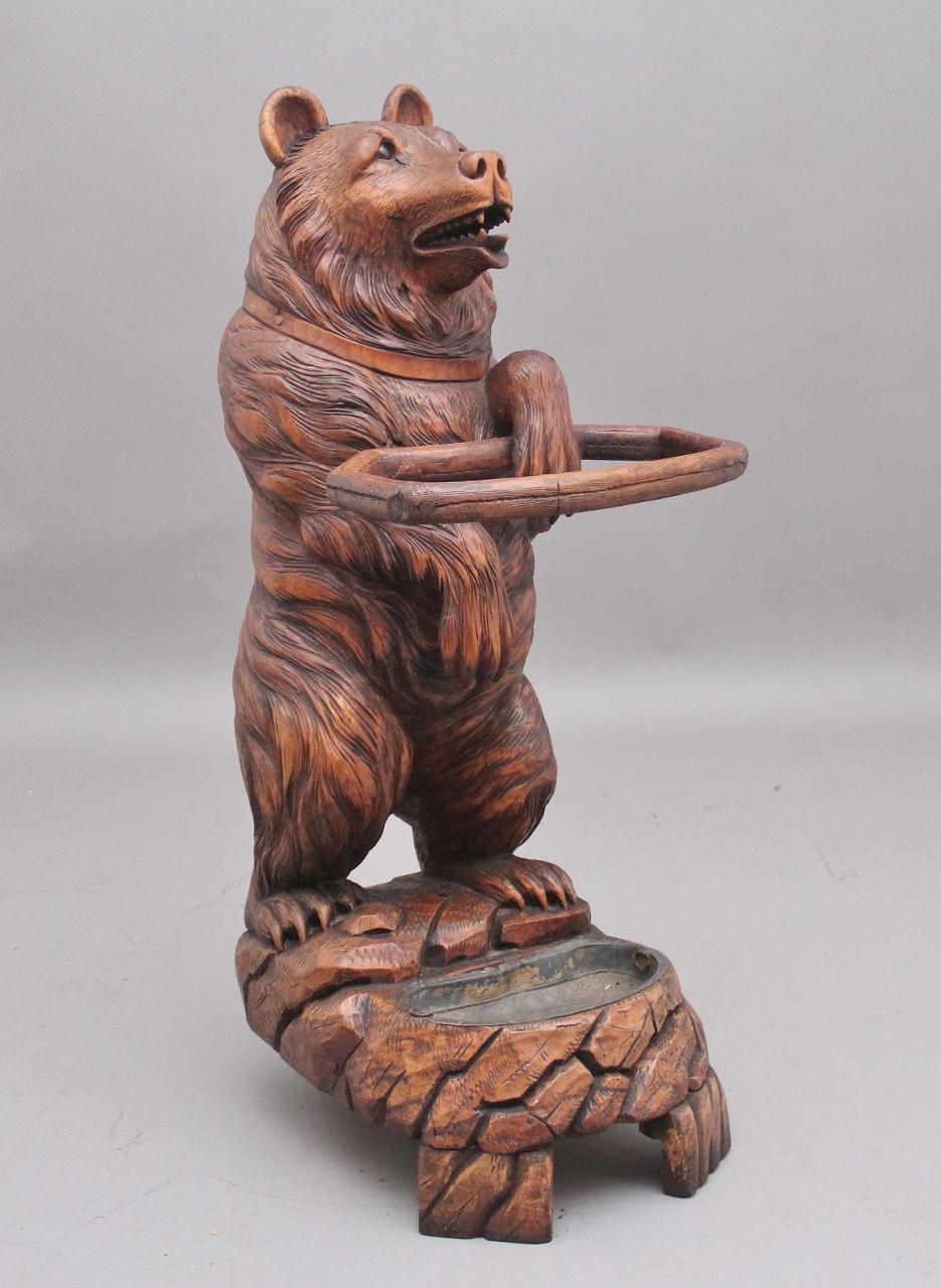 19th Century Antique Black Forest Bear Stick Stand (1 of 12)