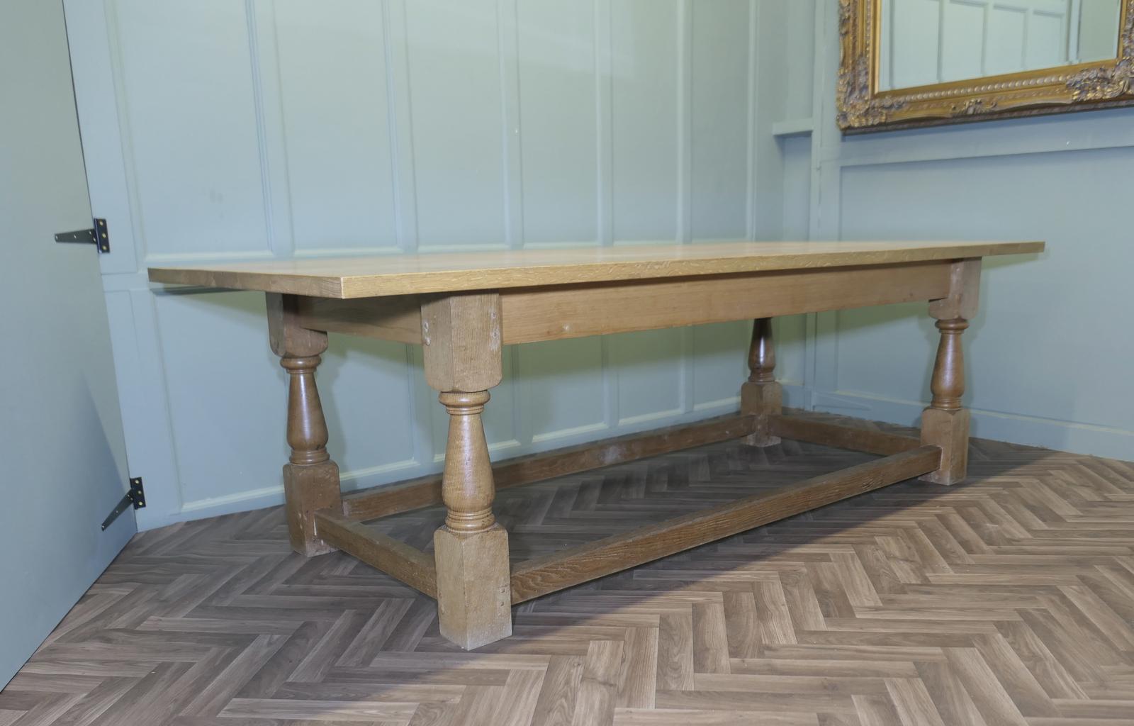8ft Long Golden Oak & Ash Dining Table (1 of 8)