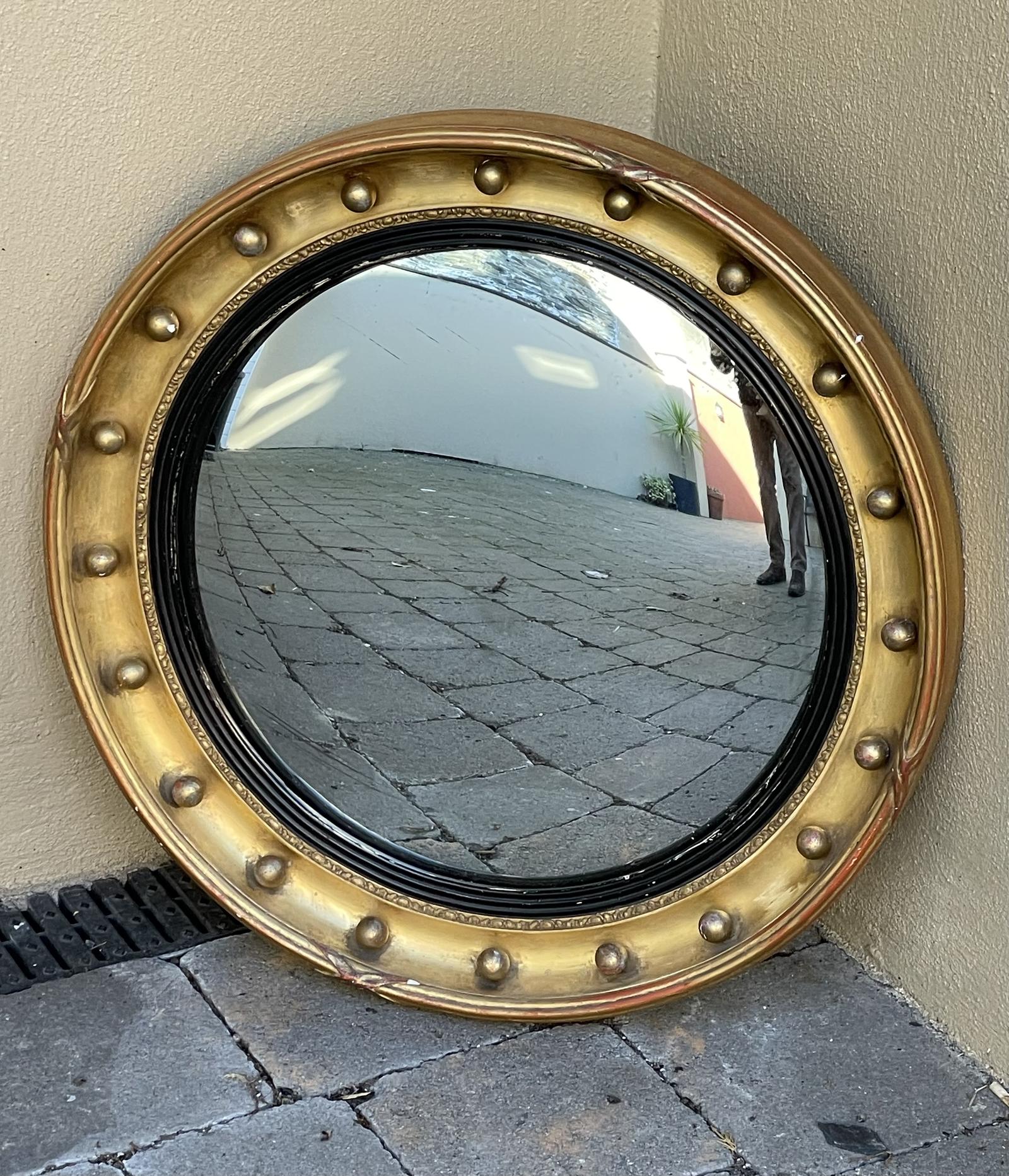 Late 19th Century Regency Style Convex Mirror (1 of 4) Late 19th Century Regency Style Convex Mirror (1 of 4)