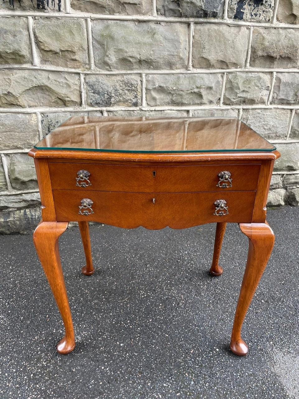 Antique Oak Cased Table Canteen Silver Plated Cutlery 12 Place Setting (1 of 18)