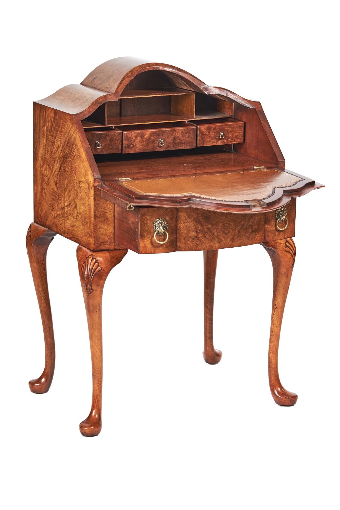 Queen Anne Style Burr Walnut Bureau c.1930 (1 of 6) Queen Anne Style Burr Walnut Bureau c.1930 (1 of 6)