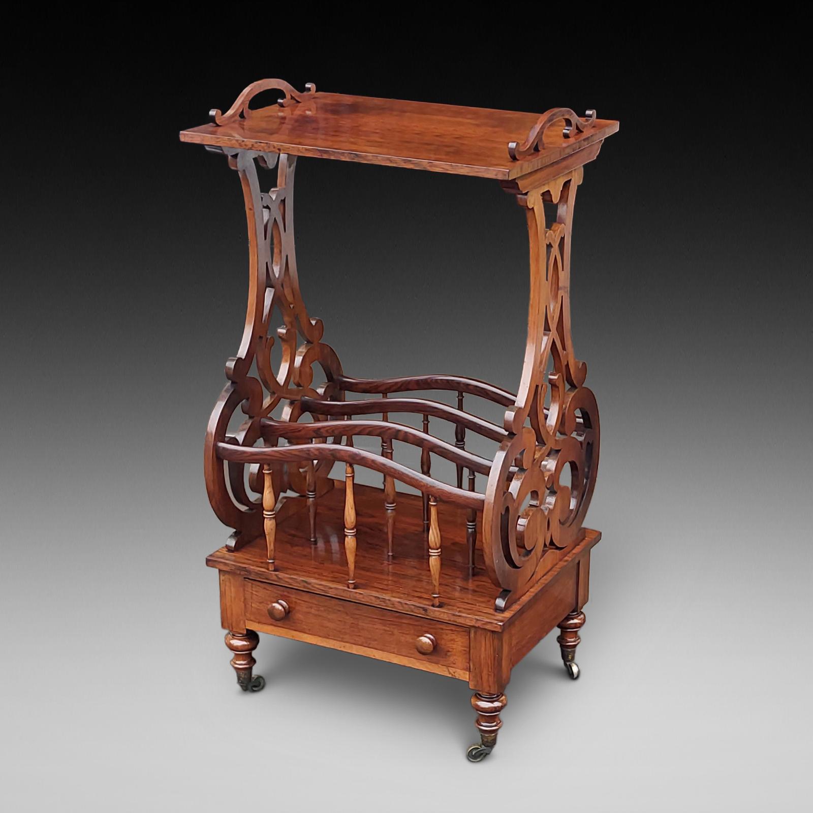Victorian Rosewood Canterbury Whatnot (1 of 9)