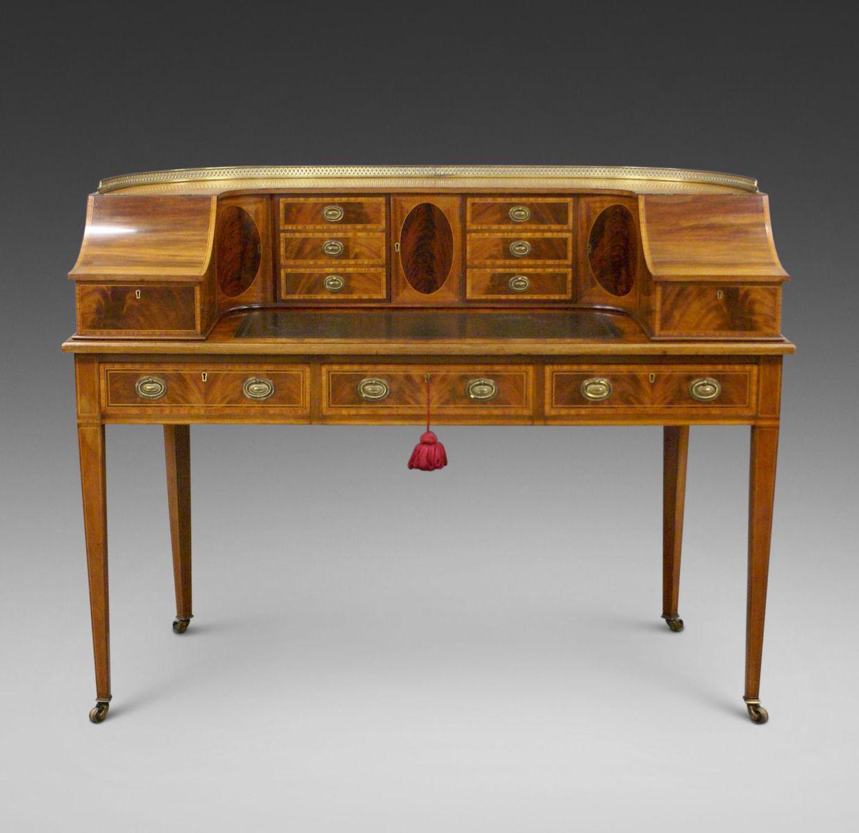 Fine Edwardian Carlton House Desk (1 of 6) Fine Edwardian Carlton House Desk (1 of 6)