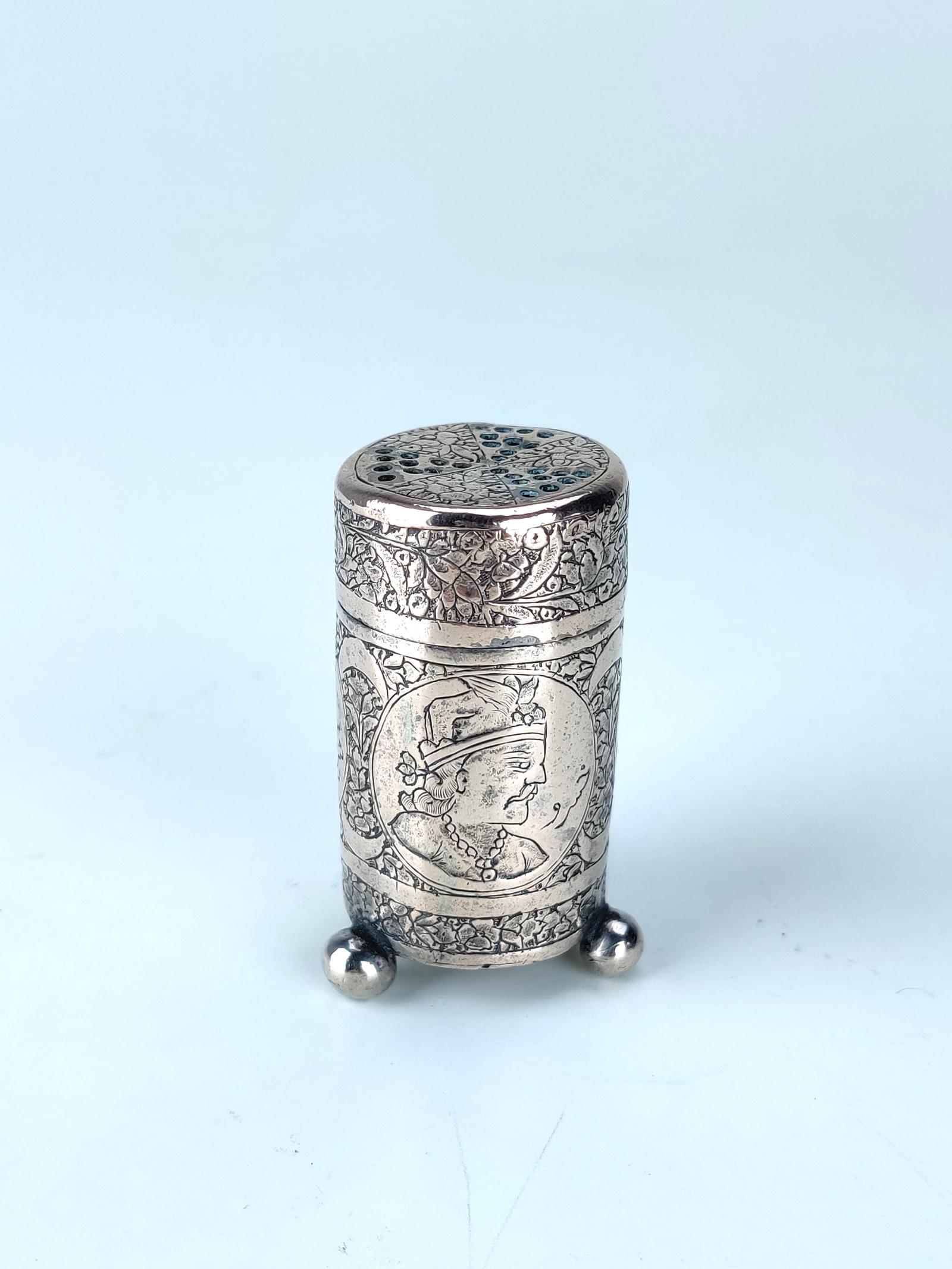Islamic Silver Pounce Pot (1 of 6)