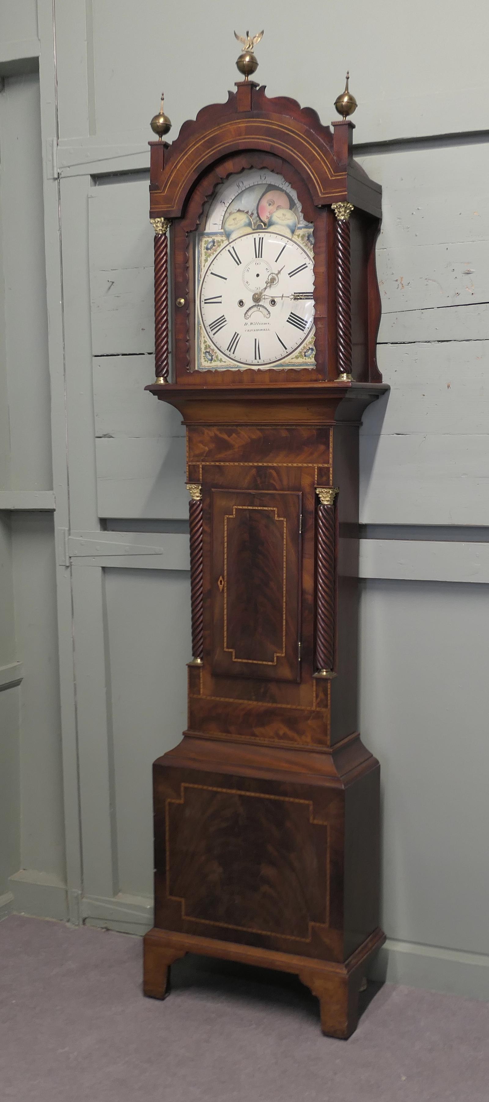 Tall Mahogany Long Case Clock by D Williams of Crickhowell (1 of 6) Tall Mahogany Long Case Clock by D Williams of Crickhowell (1 of 6)