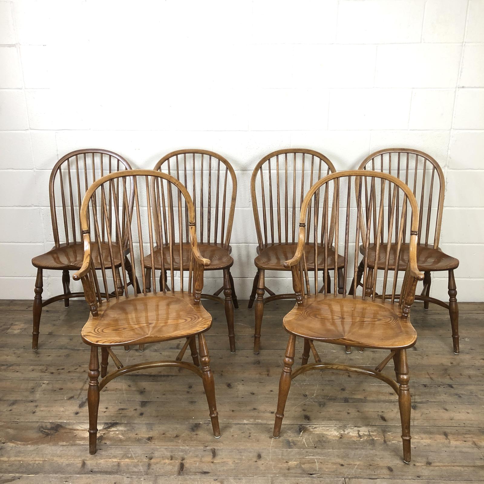 Set of Six Vintage Stick Back Chairs (m-2547) (1 of 18) Set of Six Vintage Stick Back Chairs (m-2547) (1 of 18)