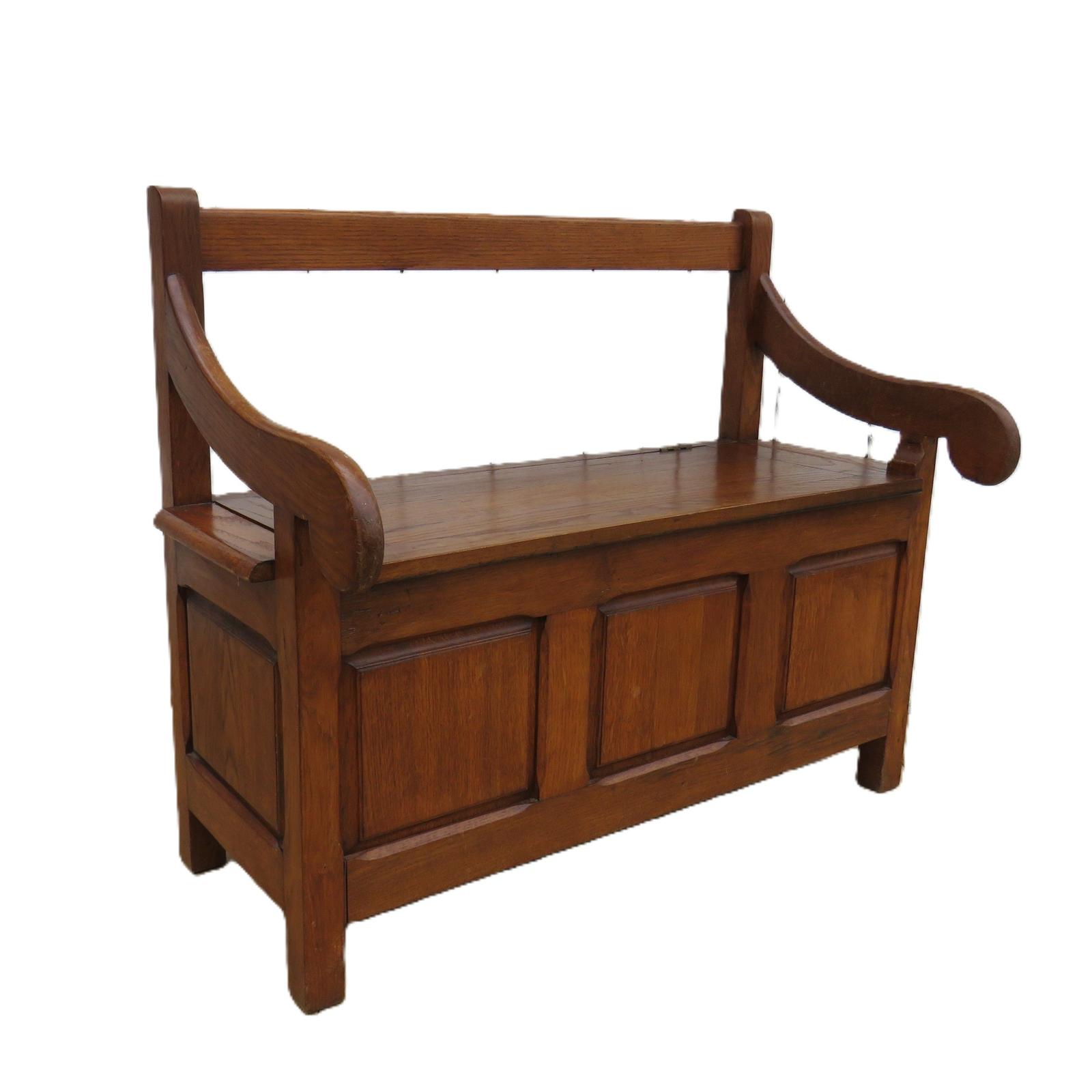 French Oak Hall Bench (1 of 8) French Oak Hall Bench (1 of 8)