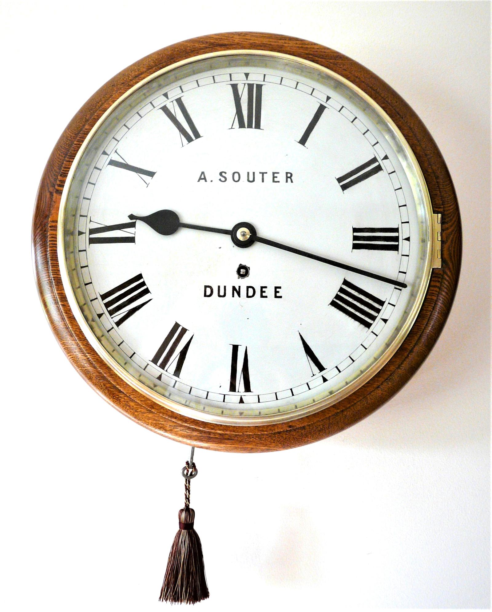 12” Scottish Fusee Dial Timepiece by Alfred Souter 1890 (1 of 5) 12” Scottish Fusee Dial Timepiece by Alfred Souter 1890 (1 of 5)