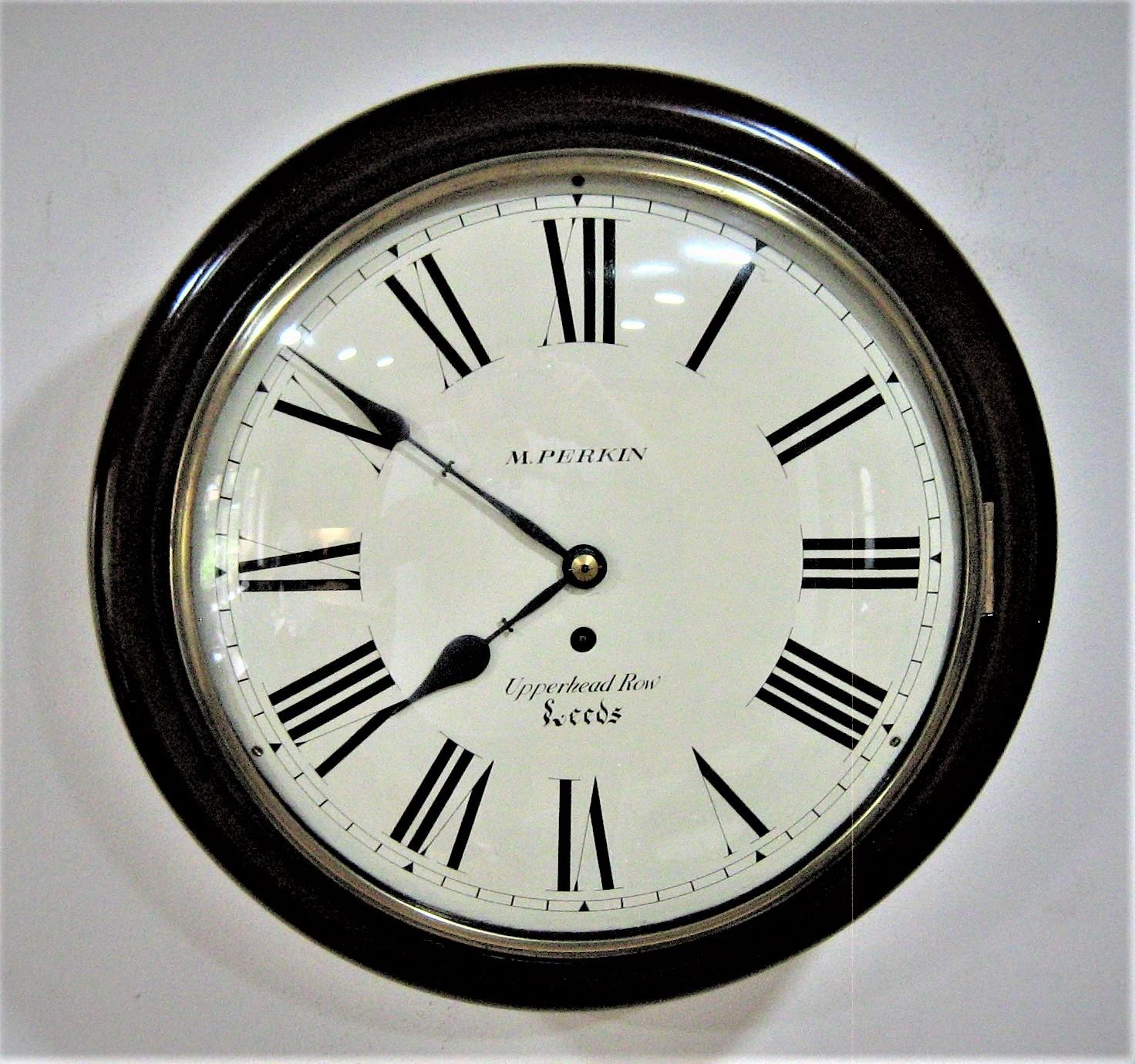 Superb 12” English Fusee Dial Timepiece by Moses Perkin 1848 (1 of 3) Superb 12” English Fusee Dial Timepiece by Moses Perkin 1848 (1 of 3)
