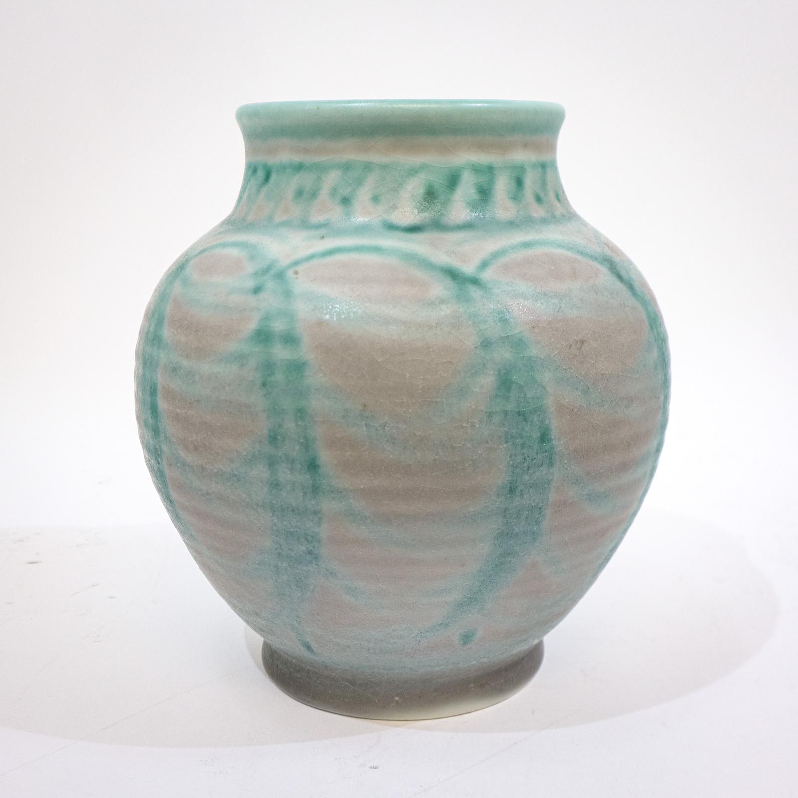 Large Royal Lancastrian Green Vase (1 of 7)